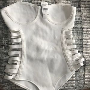 White bathing suit from FashionNova!